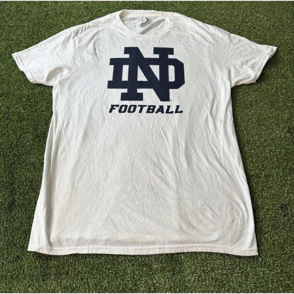 Mens Fanatics Notre Dame White Tee Shirt Size Large NWOT